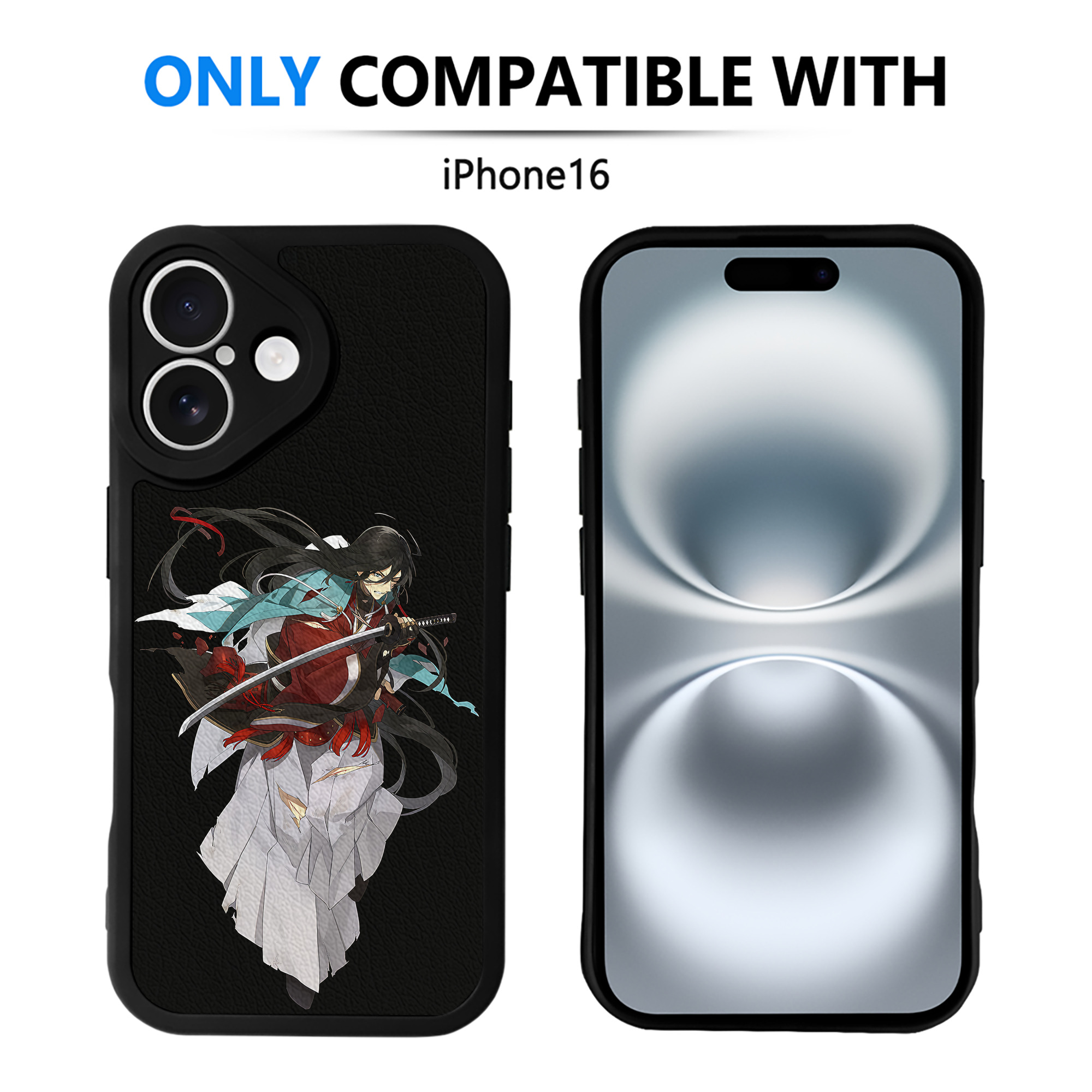 （画像用） 刀剣乱舞 Touken Ranbu 【iPhone 16シリーズ対応】シリコンスマホケース（レザー調） 材質：シリコン